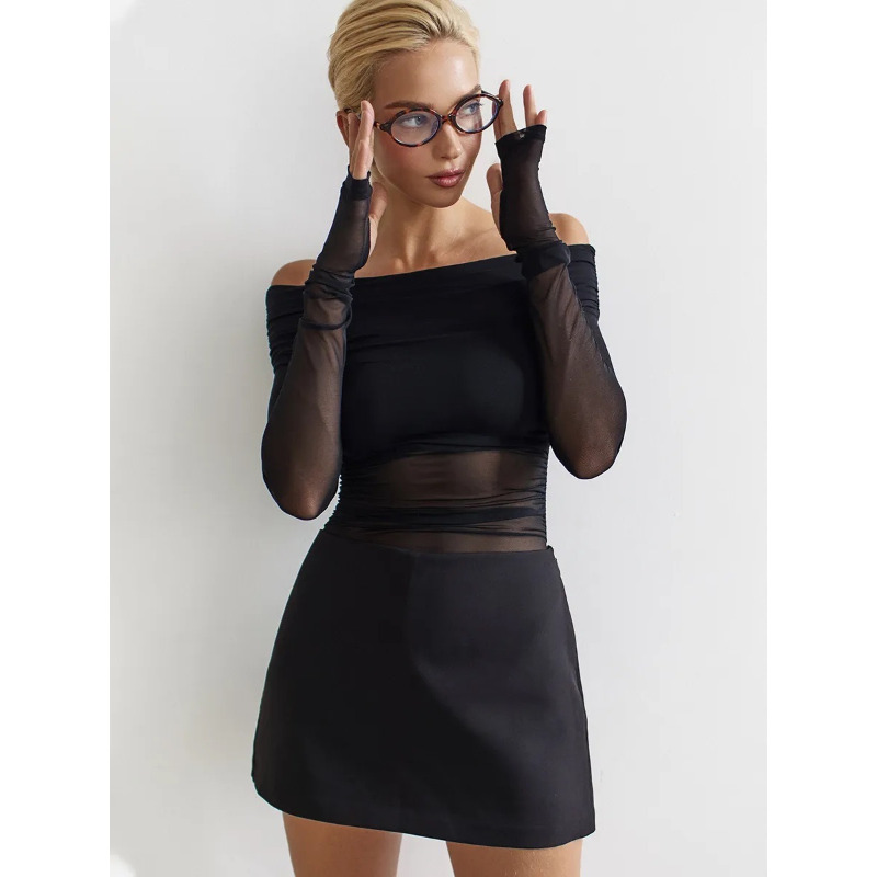 Women  Mesh Off Shoulder Top S - Blouse Off Shoulder recensione e prezzo