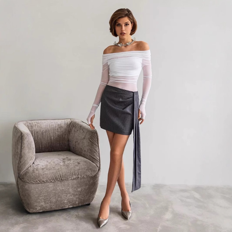 Women  Mesh Off Shoulder Top S - Blouse Off Shoulder recensione e prezzo