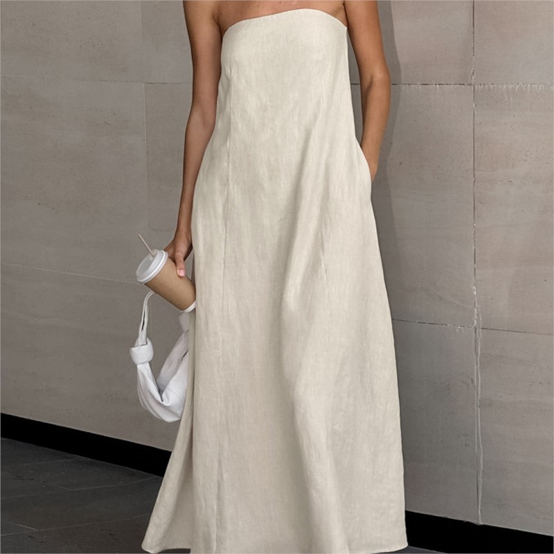 Fashion Elegant Simple Design  - Linen Dress Wrap recensione e prezzo