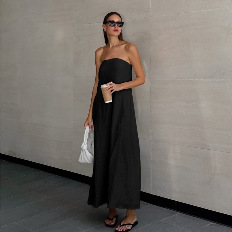 Fashion Elegant Simple Design  - Linen Dress Wrap recensione e prezzo