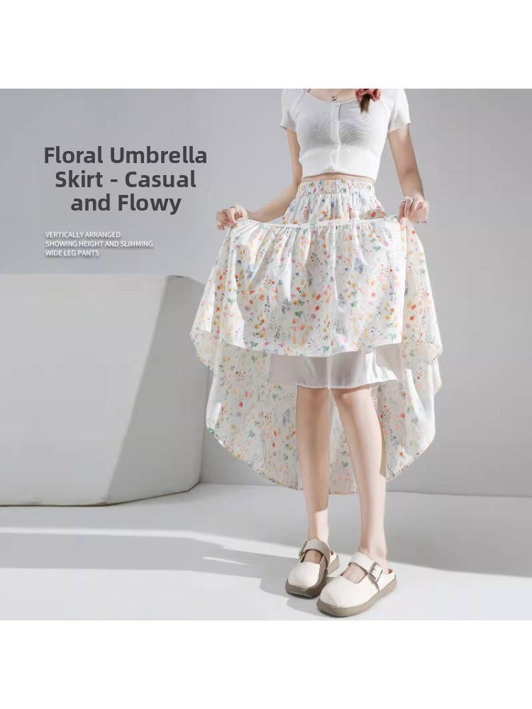 plus Size Floral Print A-Line  - Midi Skirt Floral recensione e prezzo
