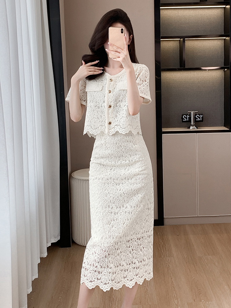 Summer Women Elegant Lace Flor - Midi Skirt Floral recensione e prezzo