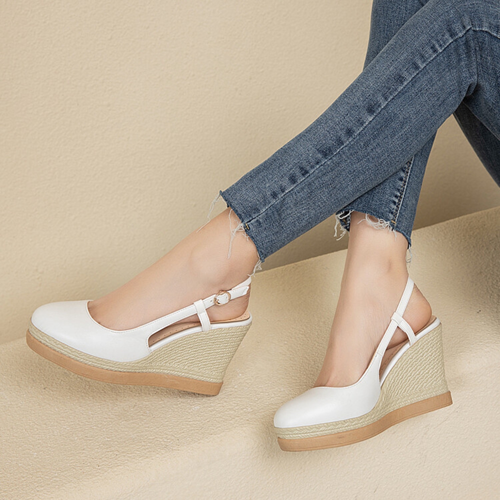 Women's T‑Strap Wedge Sandals  - Wedge Espadrille Women recensione e prezzo