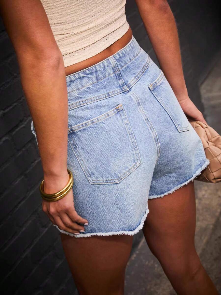 Womens Summer Retro Casual Dis - Shorts Denim Frayed recensione e prezzo