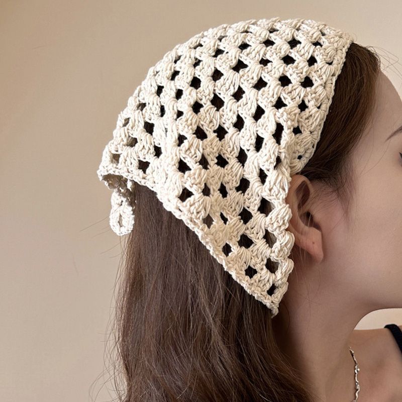 Crochet Triangle Hair Scarf Ho - Headband Summer Knit recensione e prezzo