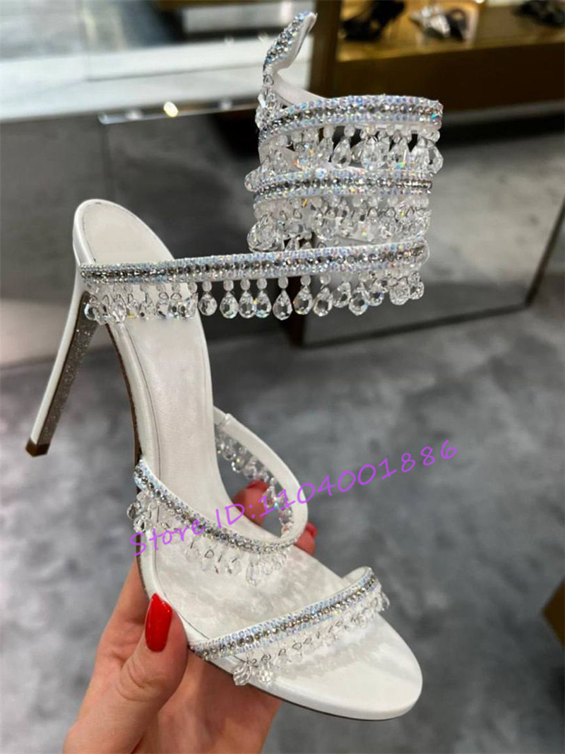 Rhinestone Snake Shape Ankle S - Sandal Strappy Heeled recensione e prezzo