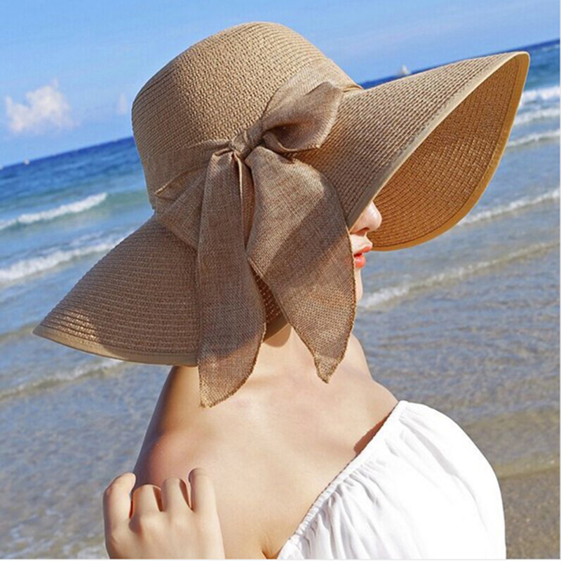 Summer Women Straw Hat Bowknot - Hat Floppy Wide recensione e prezzo