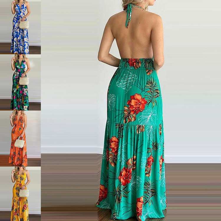 Floral Maxi Dress Long Backles - Maxi Dress Halter recensione e prezzo