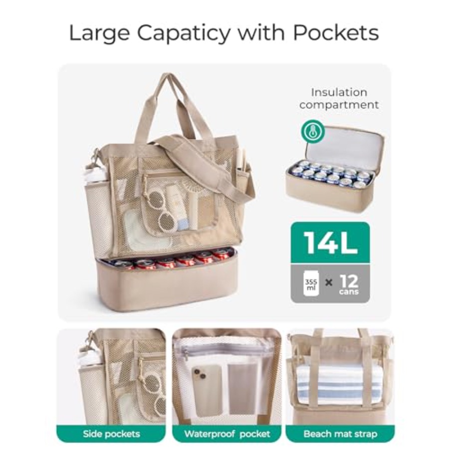 BAGSMART Beach Bag for Women M - Tote Bag Beach recensione e prezzo