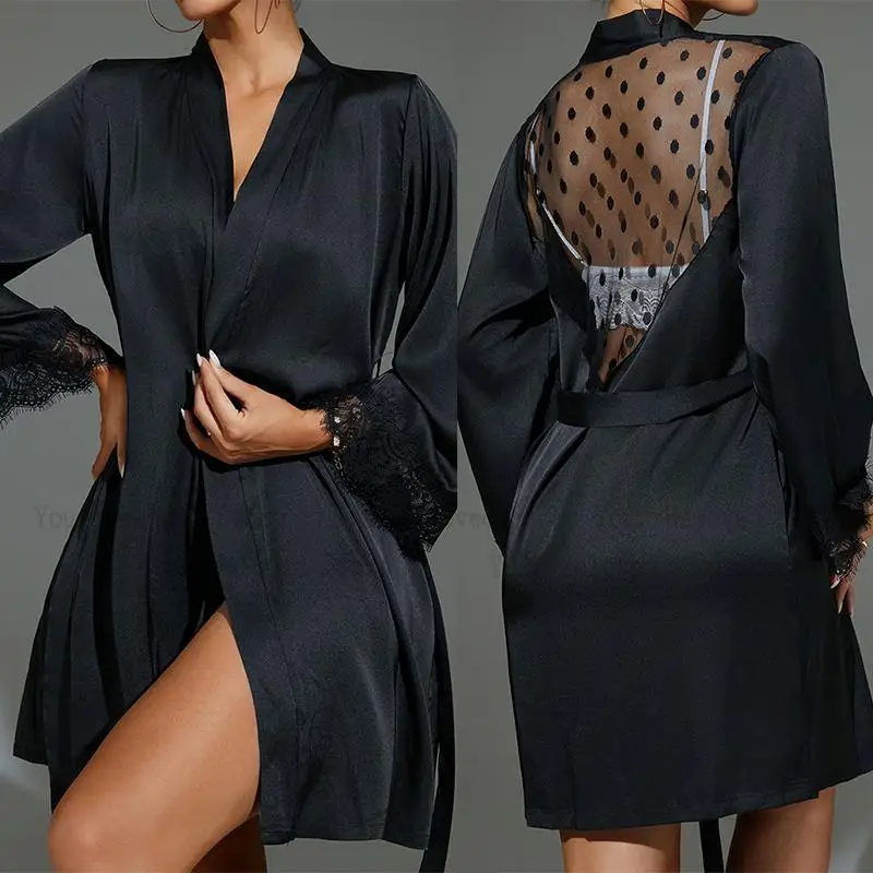 Short Kimono Black Sheer Mesh  - Kimono Sheer Floral recensione e prezzo