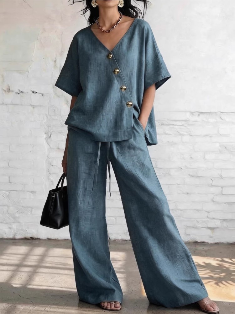 Casual Cotton Loose Pants Sets - Linen Pant Wide recensione e prezzo