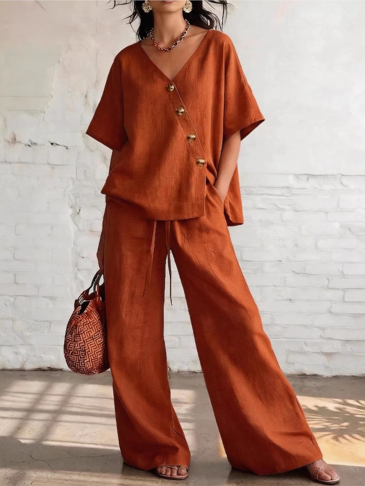 Casual Cotton Loose Pants Sets - Linen Pant Wide recensione e prezzo