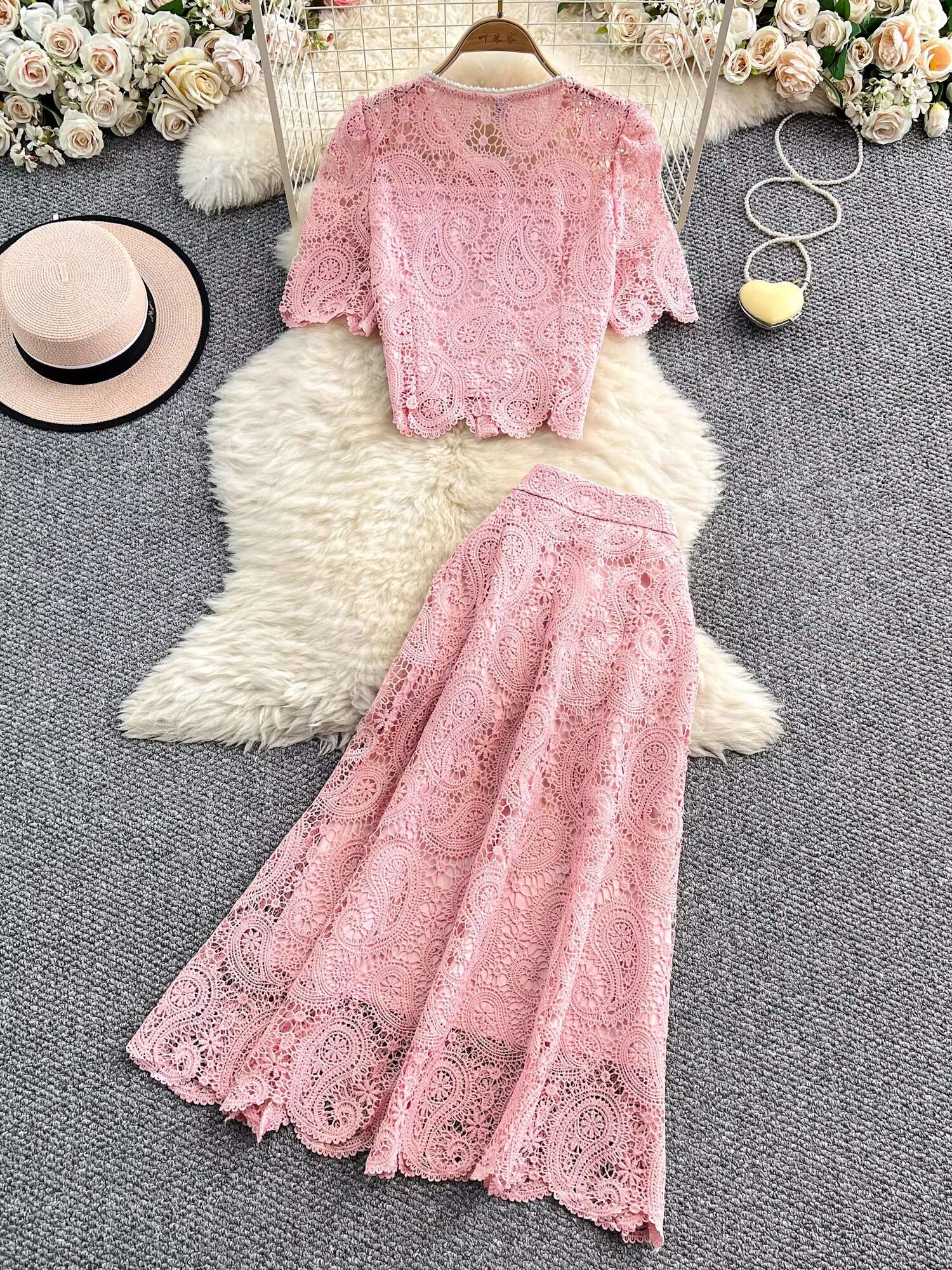 Elegant Pearl Long Dress Suits - Midi Skirt Floral recensione e prezzo