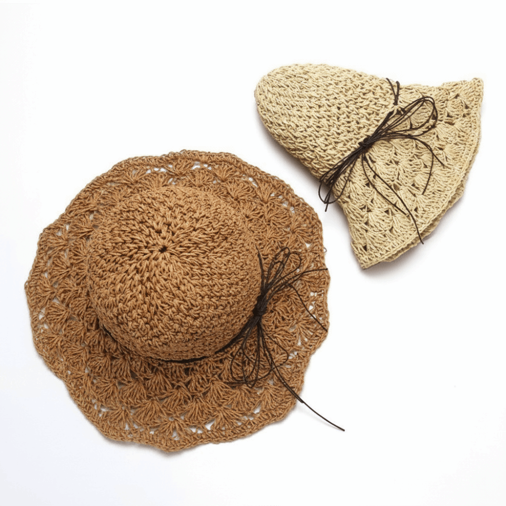 Handwoven Crochet Straw Hat Fo - Hat Floppy Wide recensione e prezzo