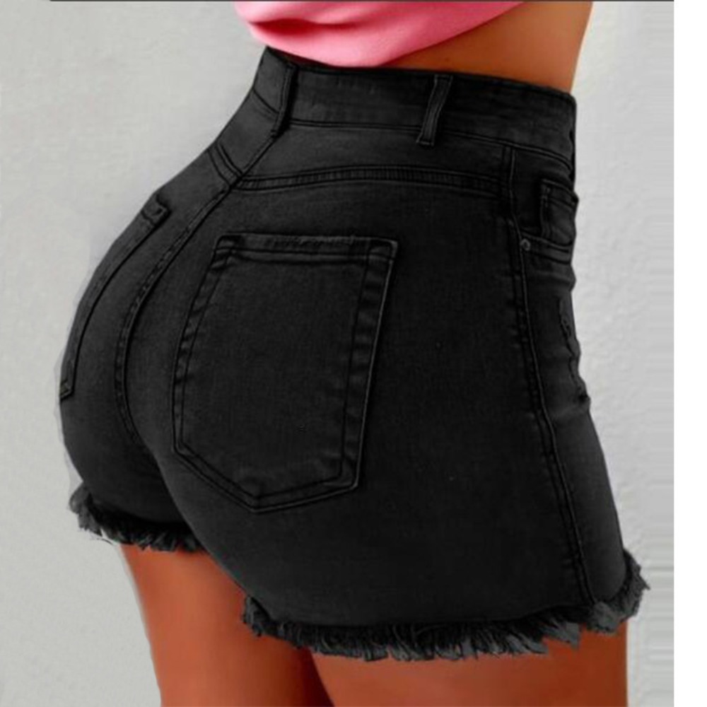 Women's High Waisted Denim Sho - Shorts Denim Frayed recensione e prezzo