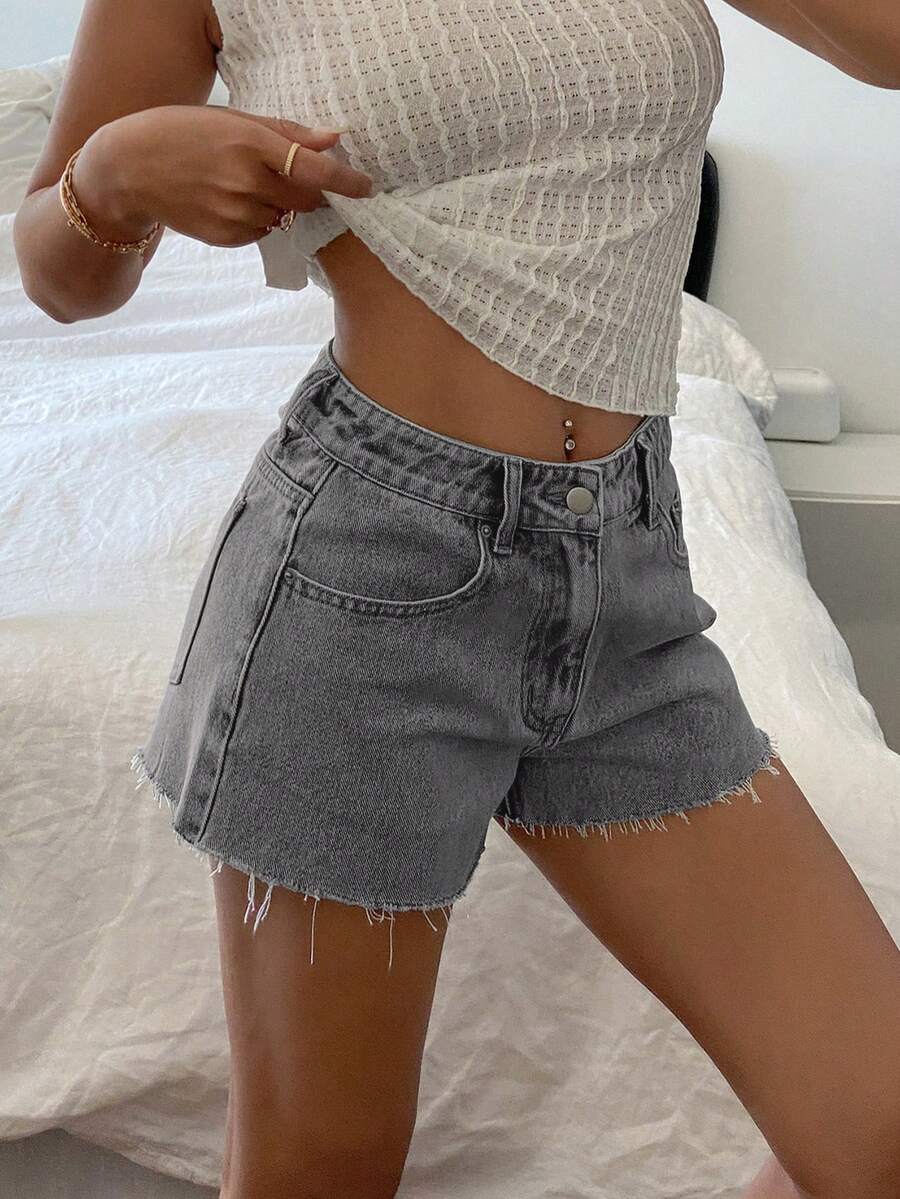 Women Casual Vintage Wash Deni - Shorts Denim Frayed recensione e prezzo