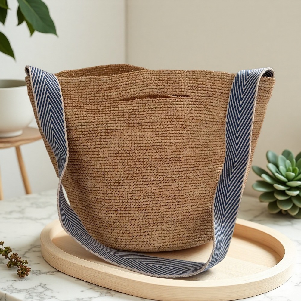 New Raffia Rainbow Bucket Bag  - Crochet Bag Raffia recensione e prezzo