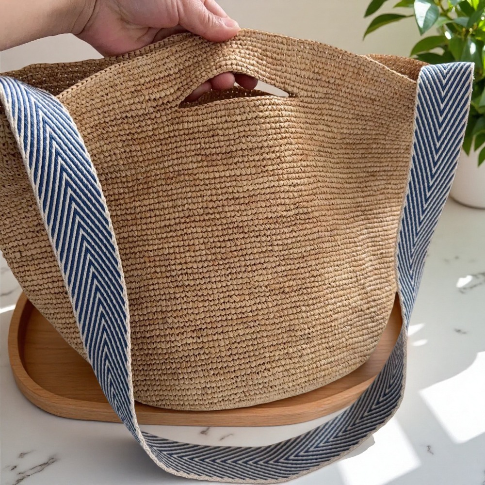 New Raffia Rainbow Bucket Bag  - Crochet Bag Raffia recensione e prezzo