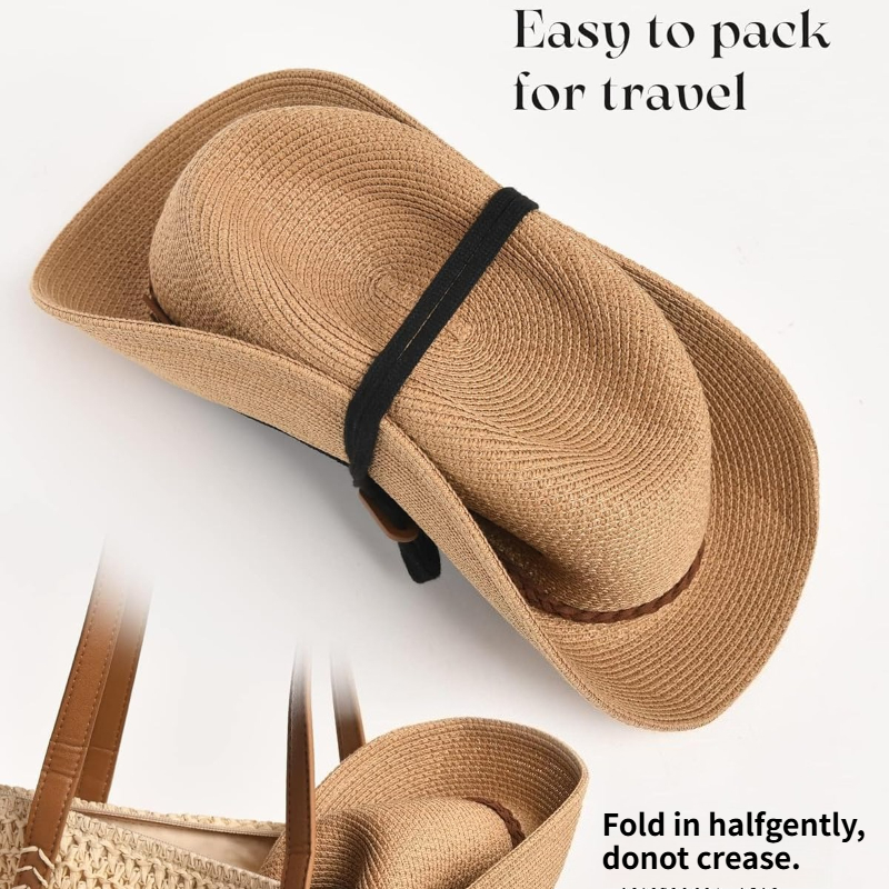 1pc Summer Straw Beach Sun Hat - Hat Floppy Wide recensione e prezzo