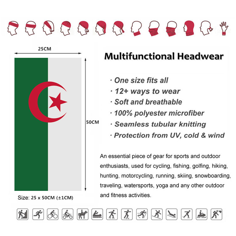 Algeria Flag Printed Bandana H - Headband Summer Knit recensione e prezzo