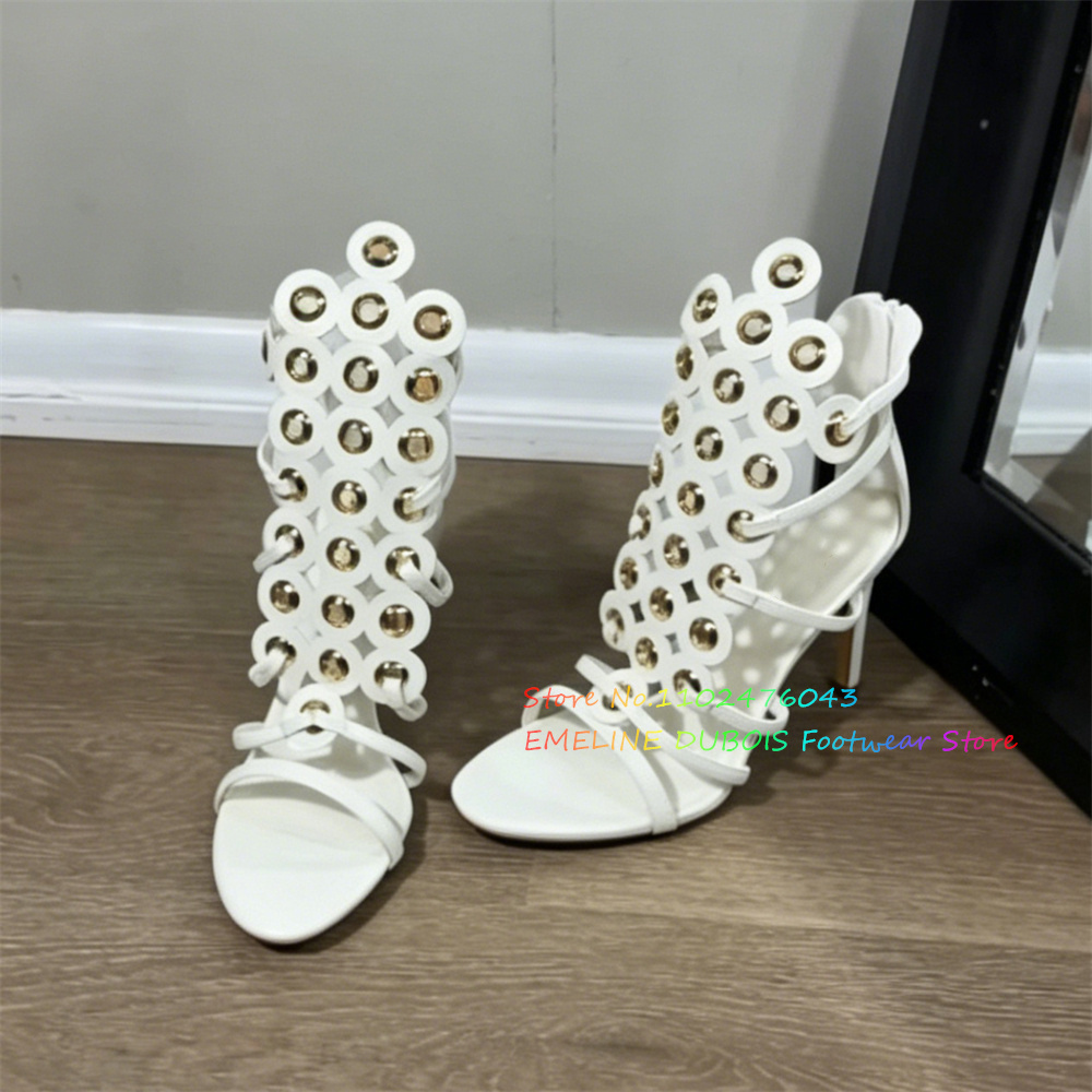 Gold Metal Circle Decor High H - Sandal Strappy Heeled recensione e prezzo