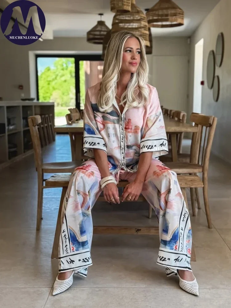 2 Pieces Set for Woman Summer  - Linen Pant Wide recensione e prezzo