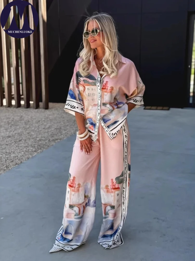2 Pieces Set for Woman Summer  - Linen Pant Wide recensione e prezzo