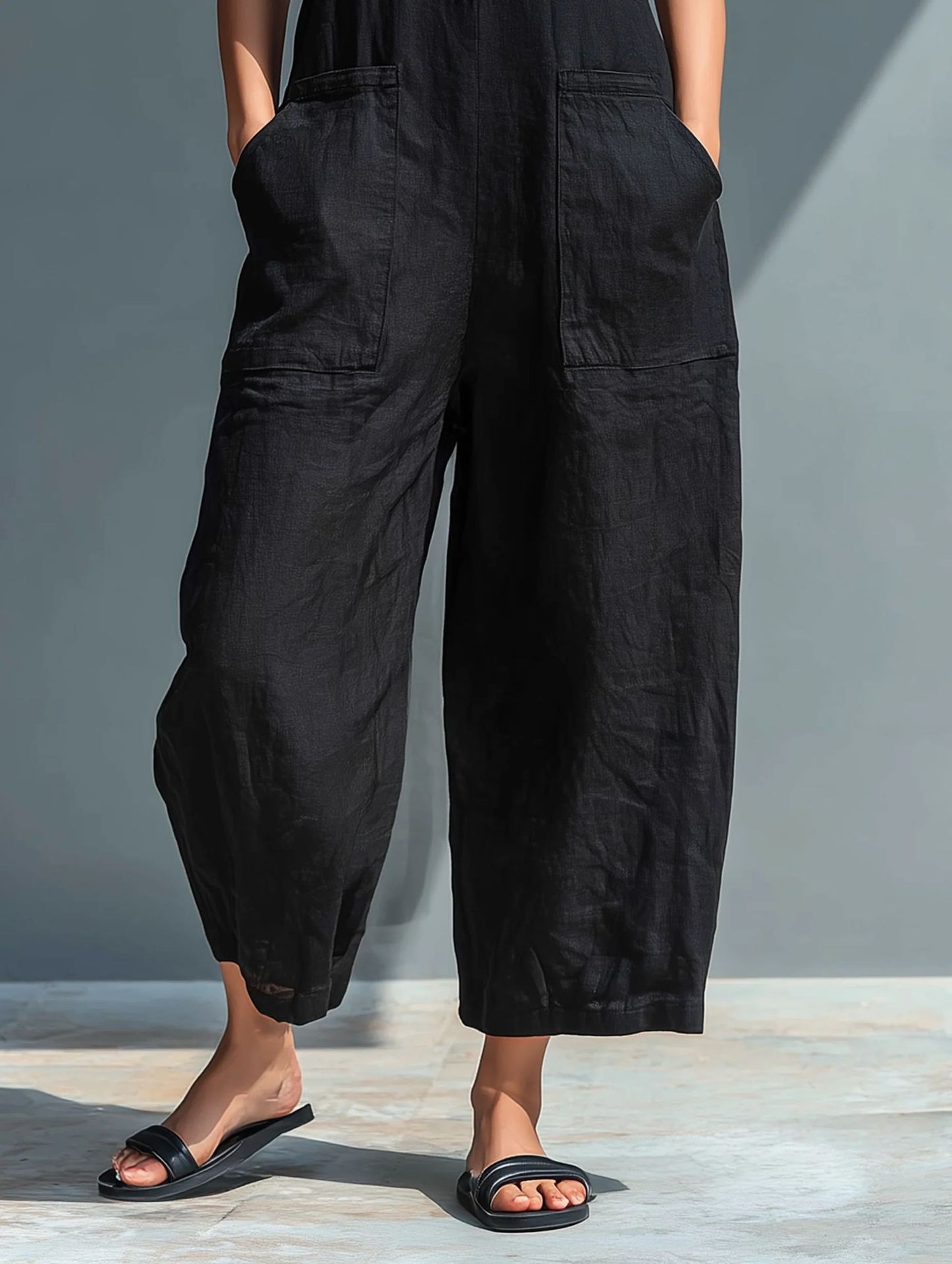 Summer Women's Clothing Sleeve - Jumpsuit Linen Relaxed recensione e prezzo
