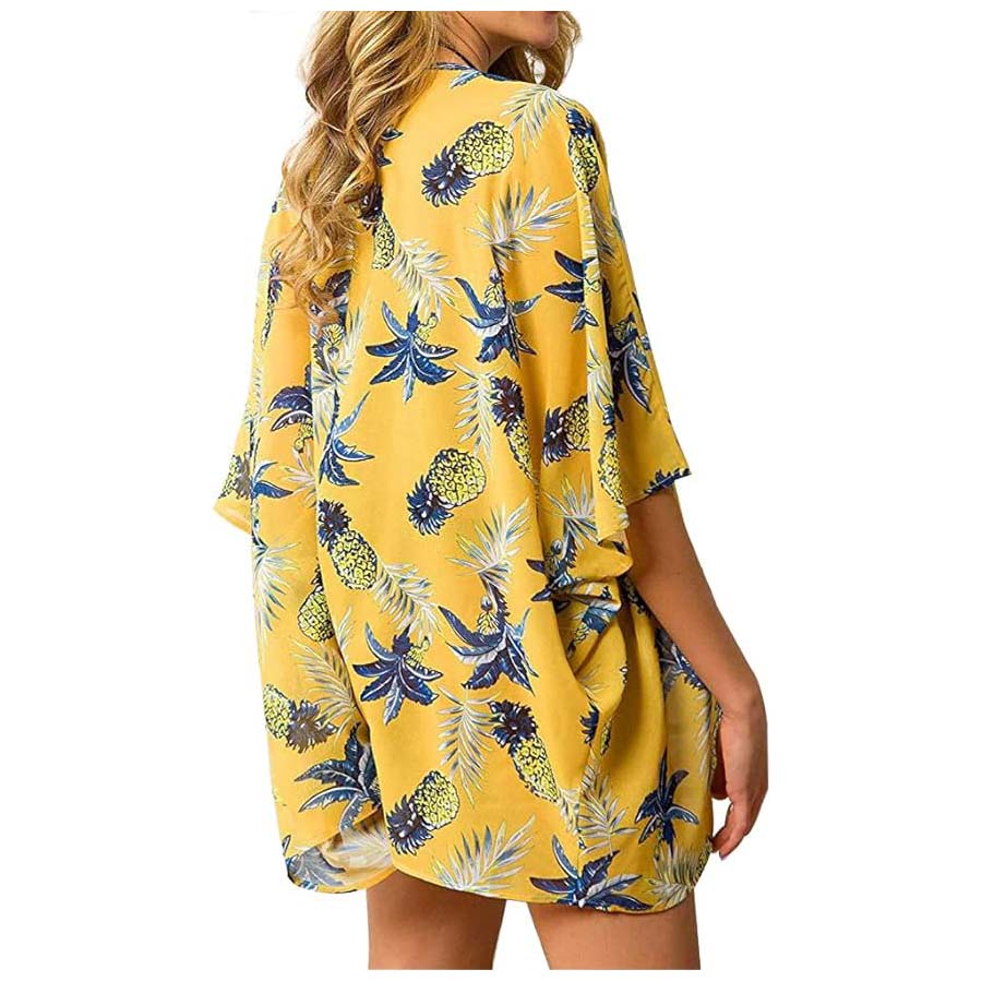Women's Loose Sheer Chiffon Ki - Kimono Sheer Floral recensione e prezzo