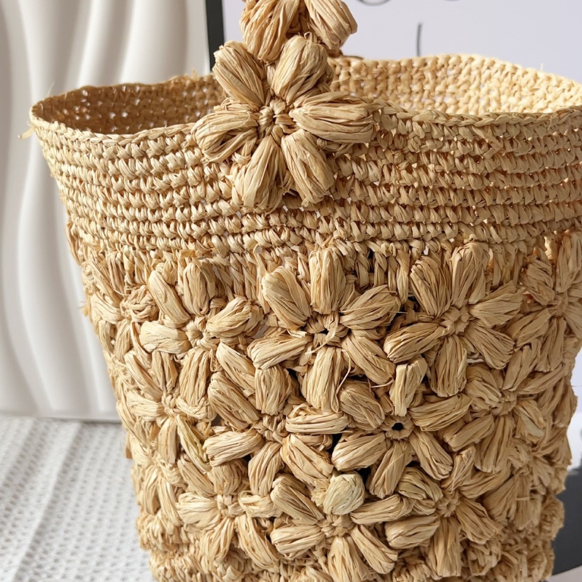 Women Summer Raffia Woven Buck - Crochet Bag Raffia recensione e prezzo