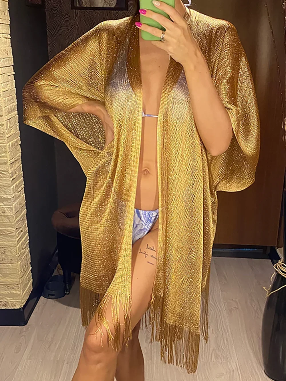 Tassel Gold Bikini Cover Up Se - Cover Up Kaftan recensione e prezzo