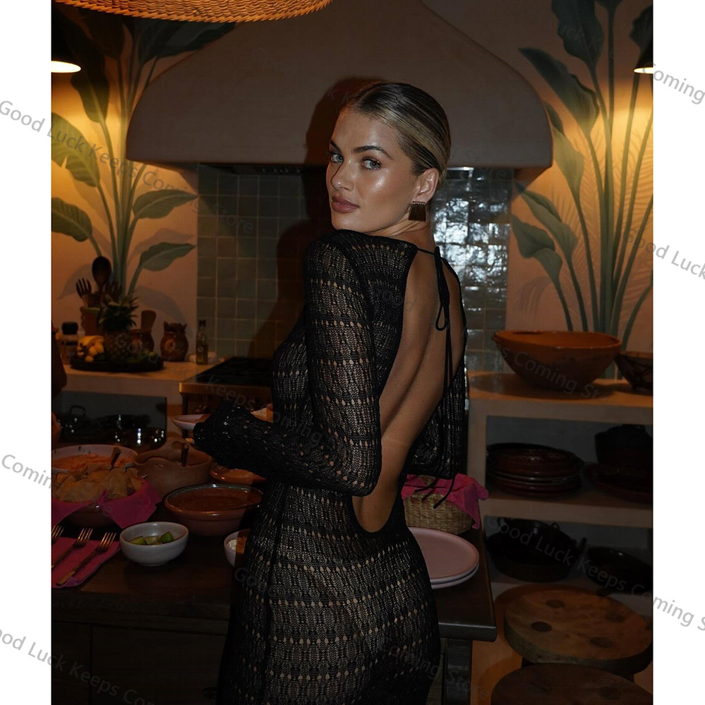 2025 Knitted Dress Backless Co - Cover Up Kaftan recensione e prezzo